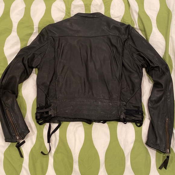 Free People leather cropped moto jacket - Picture 5 of 8